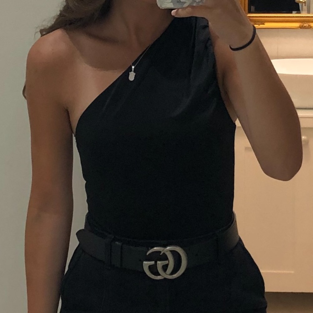 Zara black one shoulder bodysuit